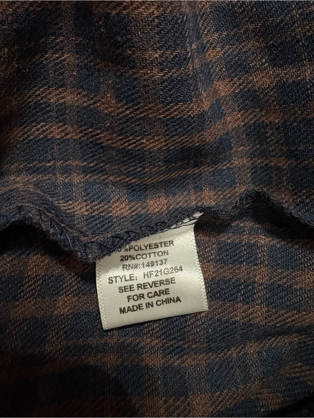 NWT-HYFVE Plaid Tiered Button-Front Dress - Navy & Brown